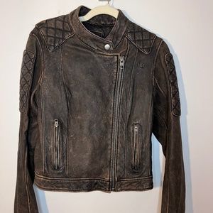 Vintage look Harley-Davidson leather Moto Jacket Sz M